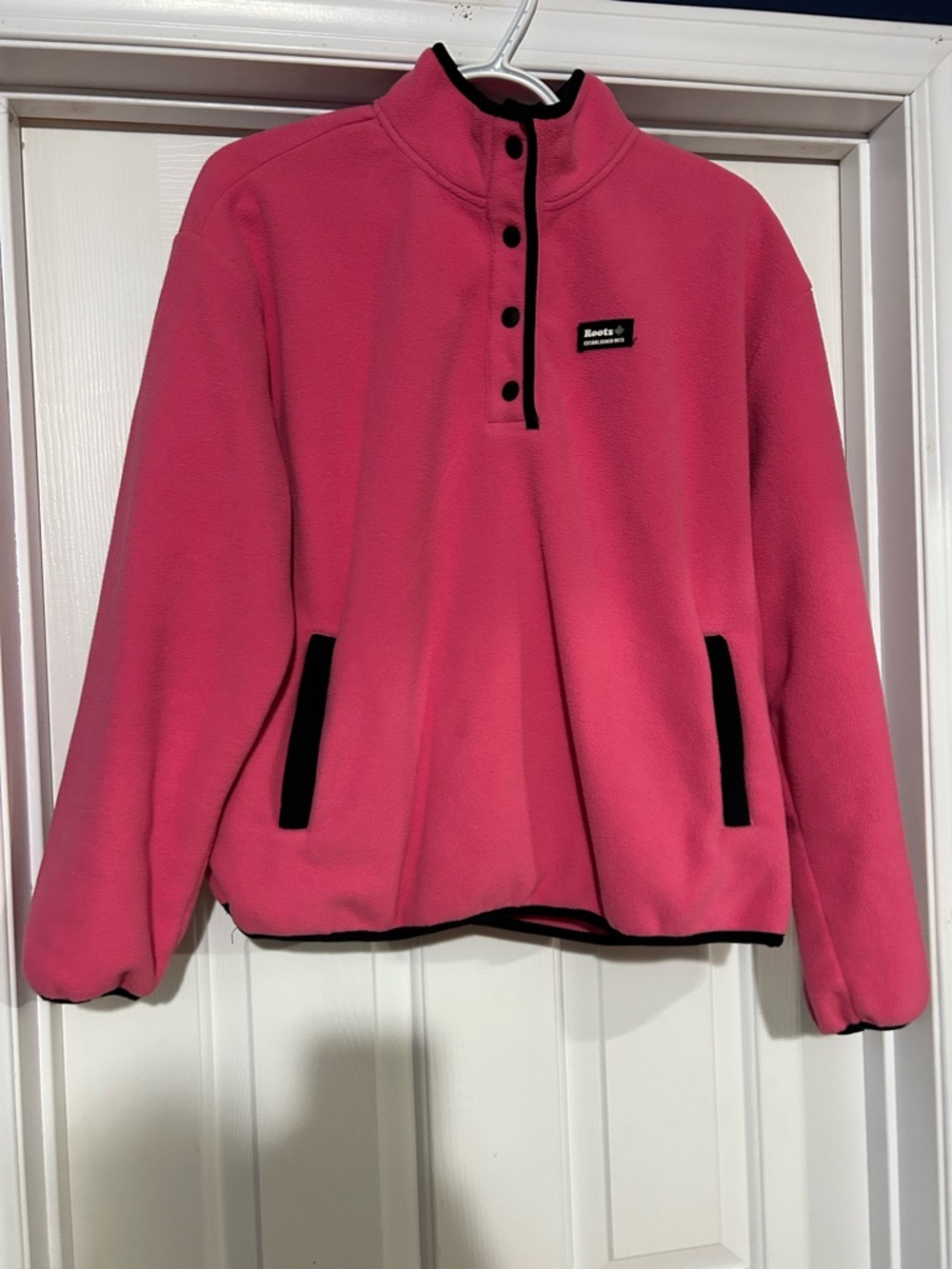 Roots Collective Pink Snap Fleece Pullover